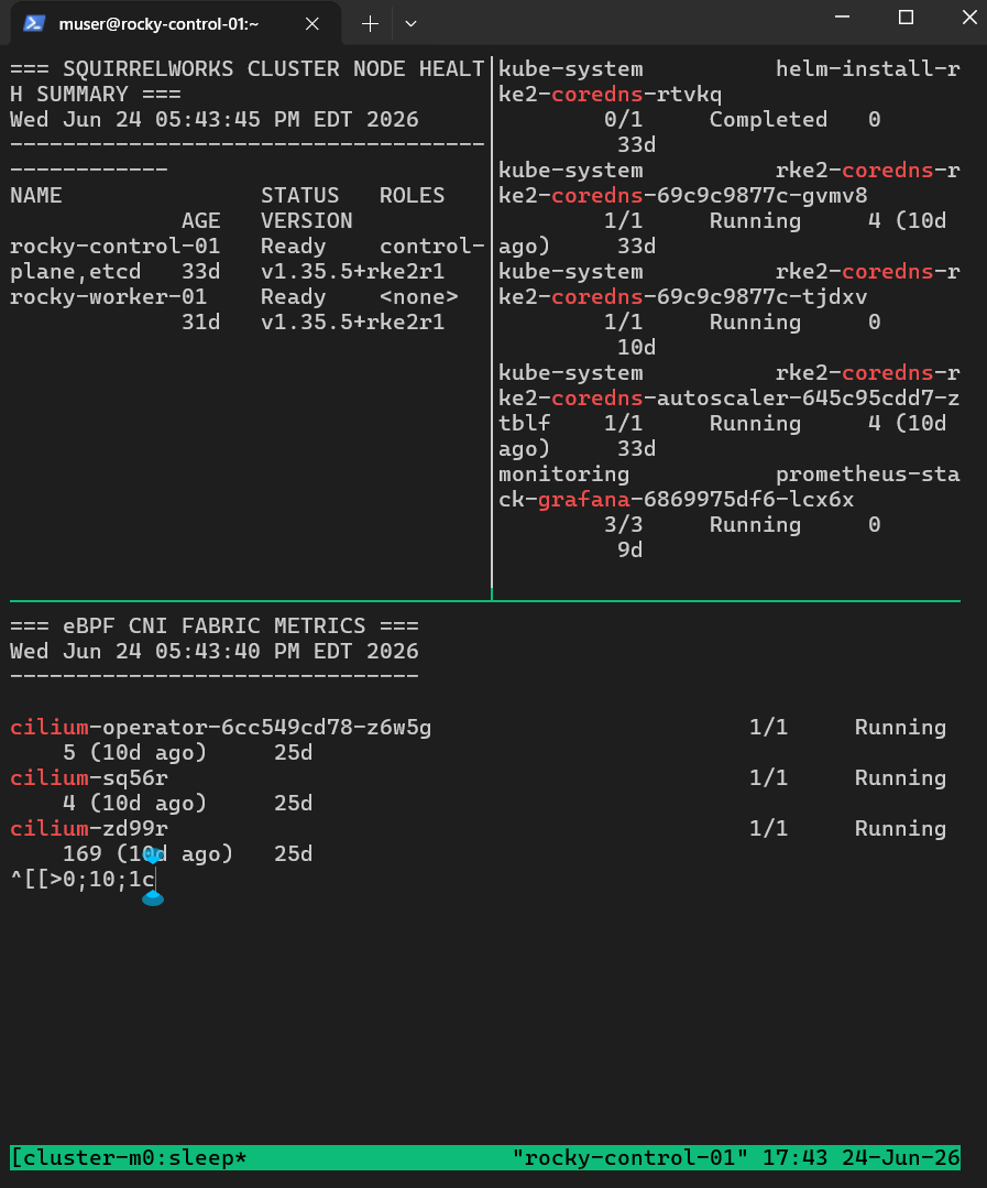 TMUX NOC Dashboard Overview